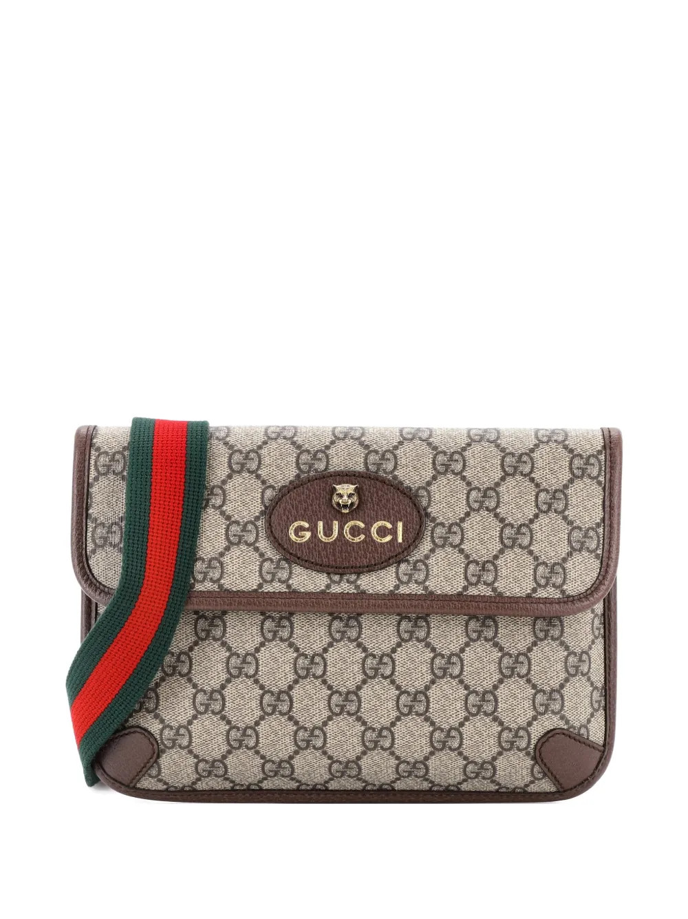 Gucci Pre-Owned Neo Vintage Flap GG Coated Canvas Belt Bag | Brown | FARFETCH | Farfetch Global