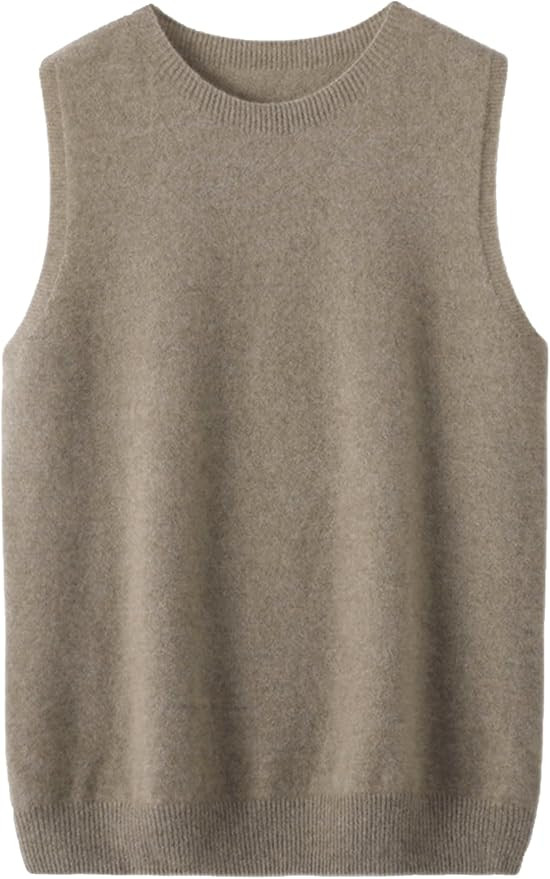 Women’s Sweater Vest Wool Basic Crewneck Knit Sleeveless Pullover Tank Top | Amazon (US)
