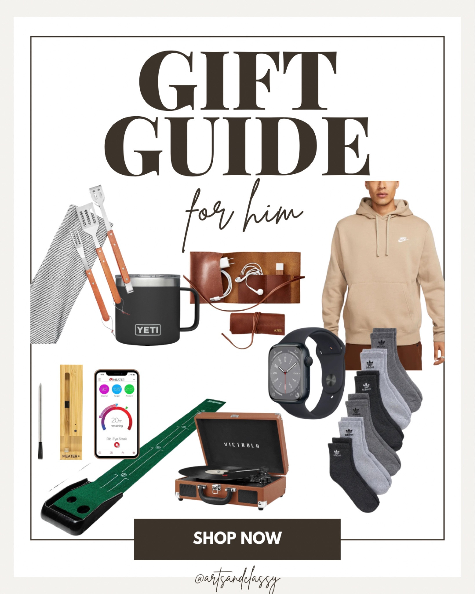 The essential gift guide for him! Find great gift ideas for dad, husband, the cook, the homebody or the techie under $100!

#LTKmens #LTKGiftGuide #LTKfindsunder100