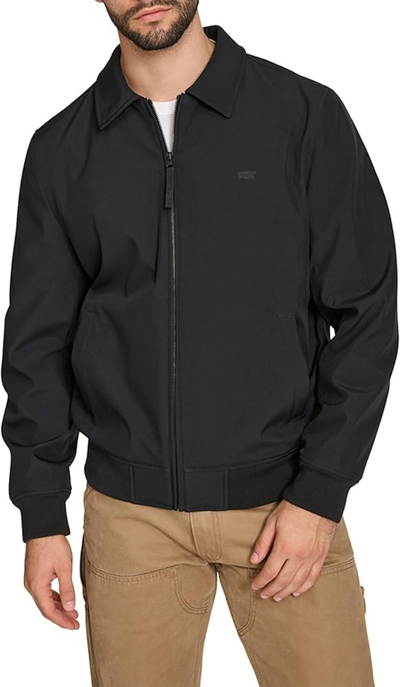Levi's Men's Lightweight Softshell Varsity Rib Knit Bomber Jacket | Amazon (US)