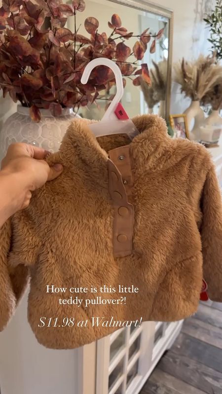 Baby & toddler girl teddy jacket from Walmart! It’s a snap sherpa pullover with pockets. Super soft & cozy. 

Baby girl clothes. Kids jackets. Kids outerwear. Baby clothes. Kids clothes. Baby outfits. Fall outfits. Winter coats. 

#LTKbaby #LTKkids #LTKSeasonal