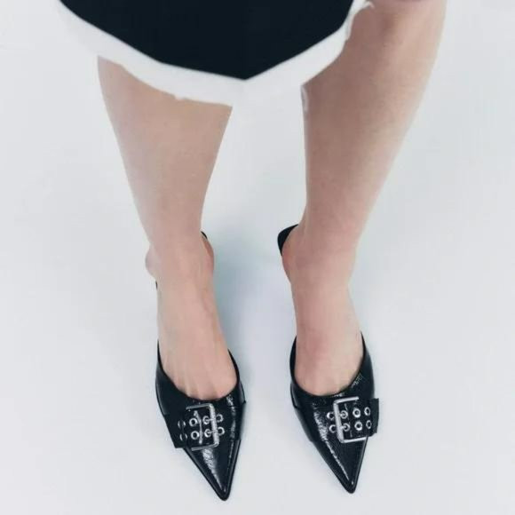 ZARA BUCKLED HEELED MULES | Poshmark