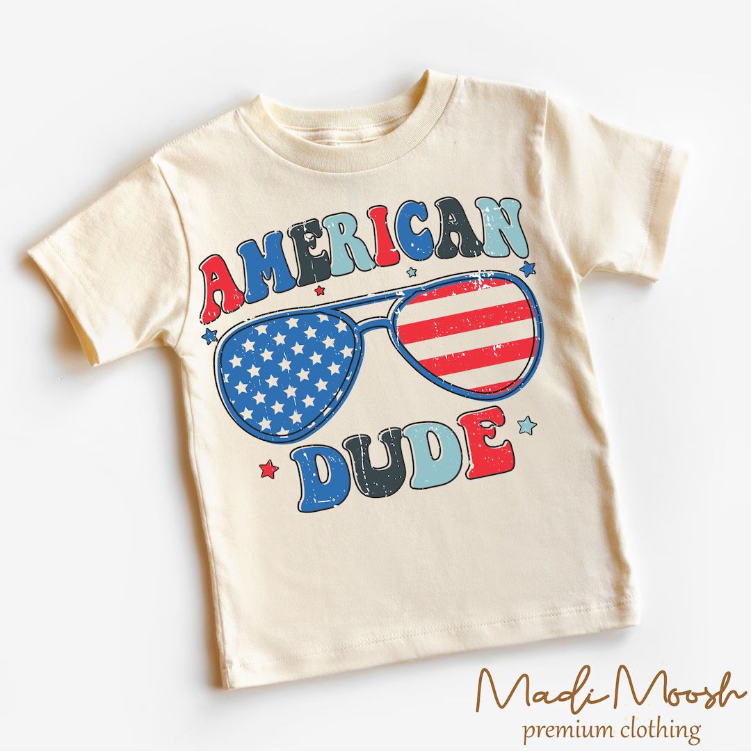 American Dude Kids Shirt - Freedom Toddler Tee -  Boys 4th Of July Kids Shirt | Etsy (US)