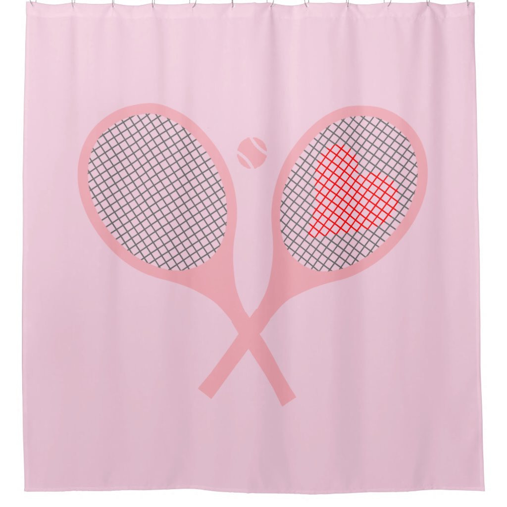 Pastel Heart Tennis Player Racquets Ball Pink | Zazzle