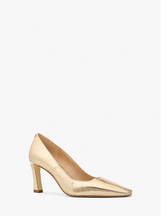 Darrah Crackled Metallic Leather Pump | Michael Kors US