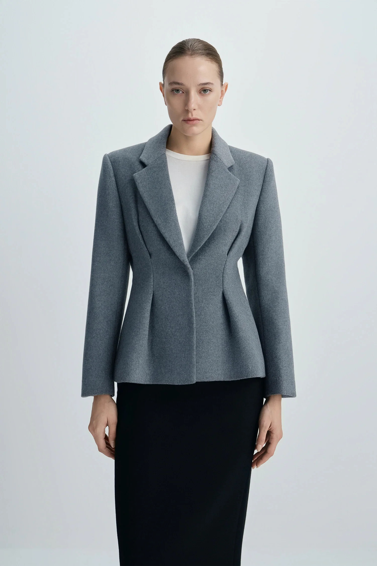 Trenton Pleat Waist Wool Blazer | Rue Sophie | Rue Sophie