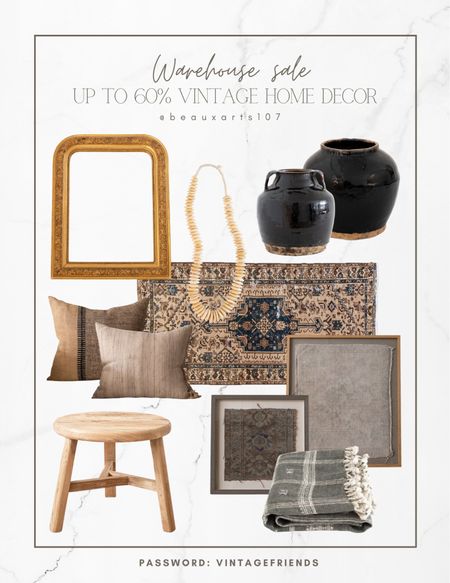Shop the. Warehouse sale and save up to 60% off these gorgeous vintage textiles and decor!! 

#LTKFind #LTKsalealert #LTKhome