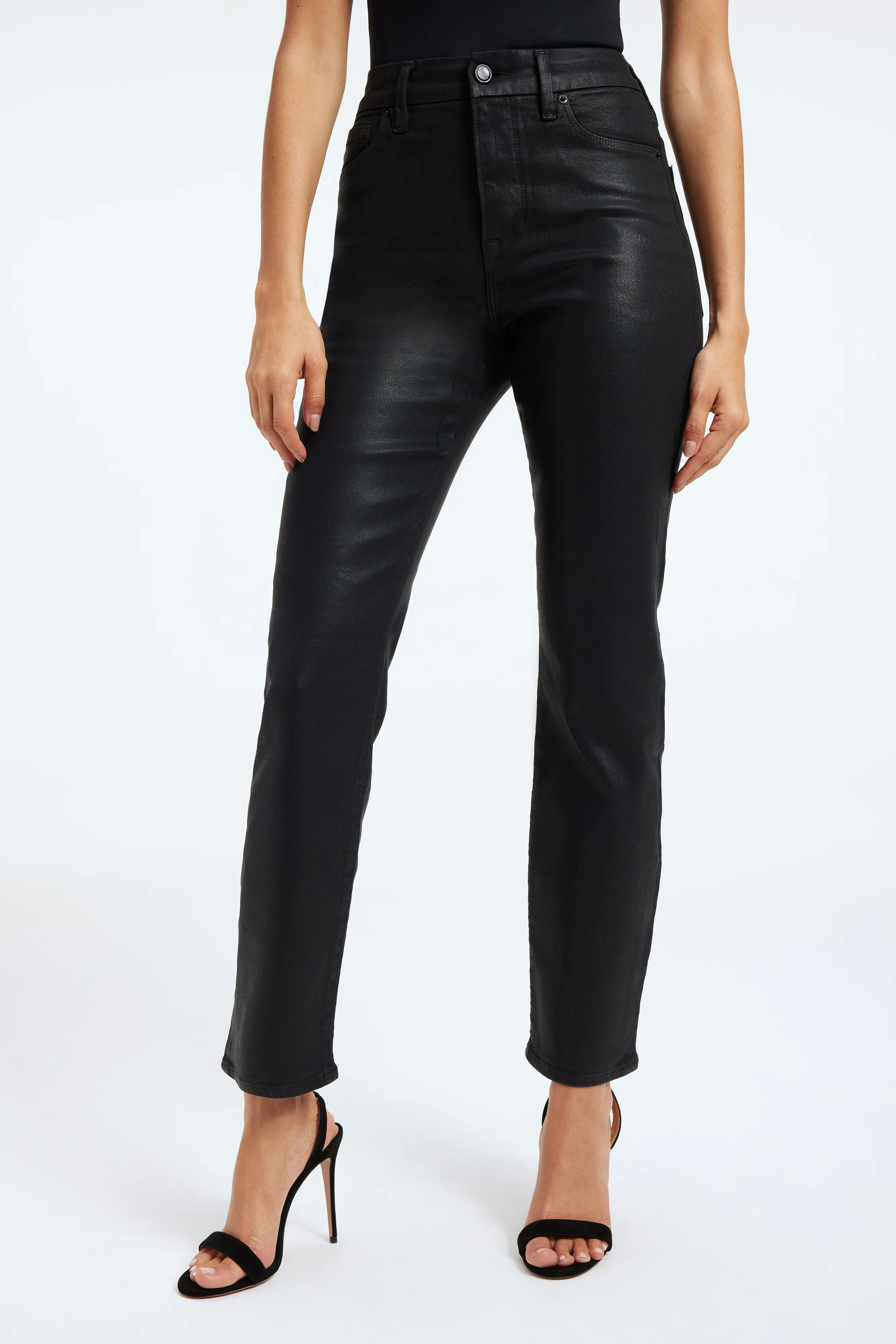 GOOD CLASSIC COATED  JEANS | BLACK001 | Good American