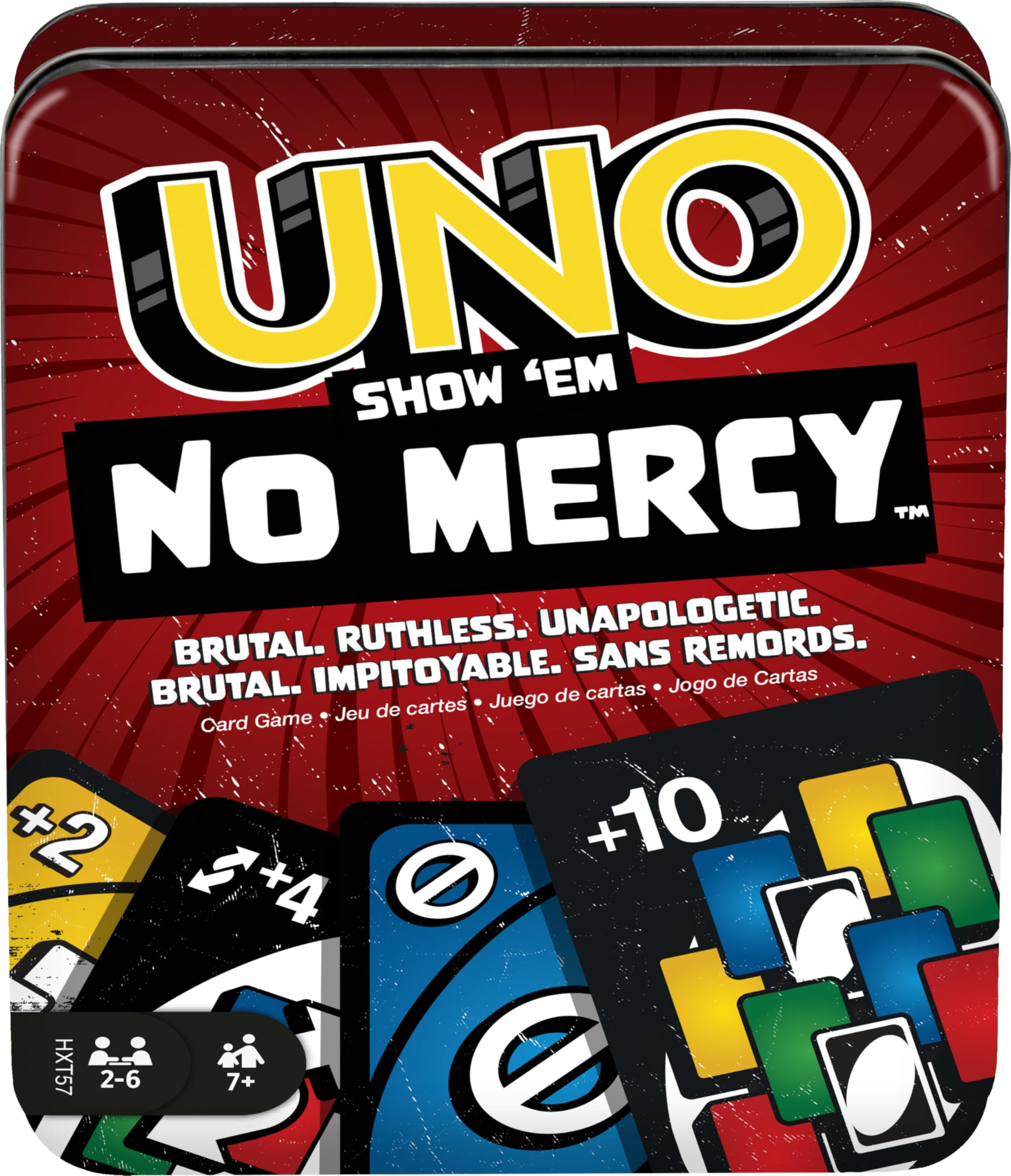 Mattel Games UNO Show ‘em No Mercy Card Game in Storage & Travel Tin for Kids, Adults & Family ... | Amazon (US)