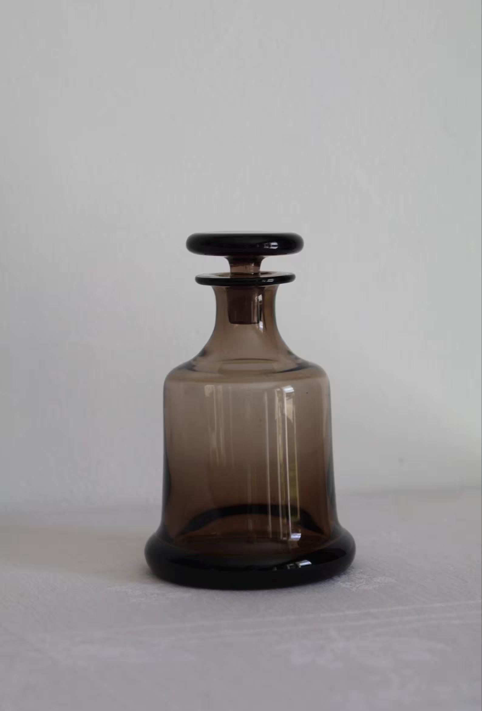 Vintage French Smoked Decanter, Mid Century Style, Carved Stopper, Elegant Home Decor, Vintage Gi... | Etsy (US)