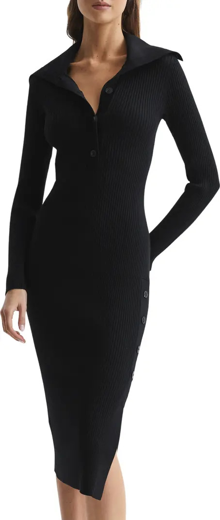 Maddison Long Sleeve Rib Sweater Dress | Nordstrom