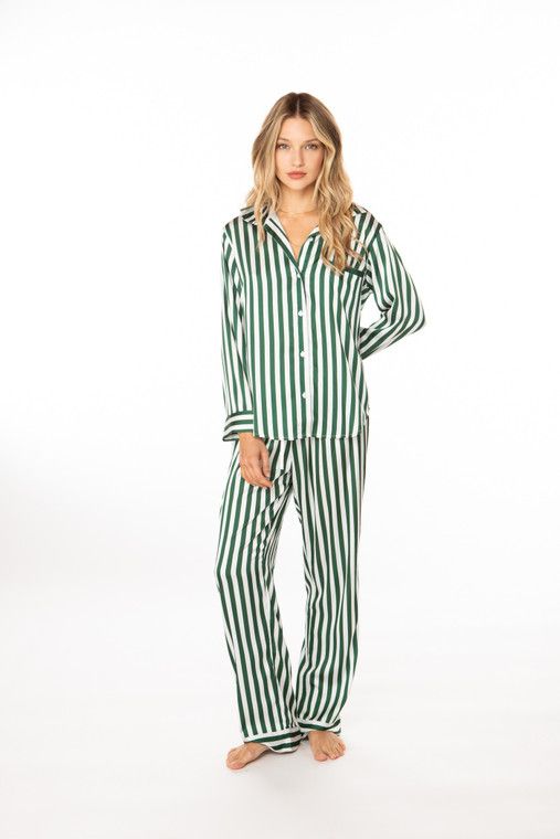 Green Striped Loungewear Set | EllandEmm