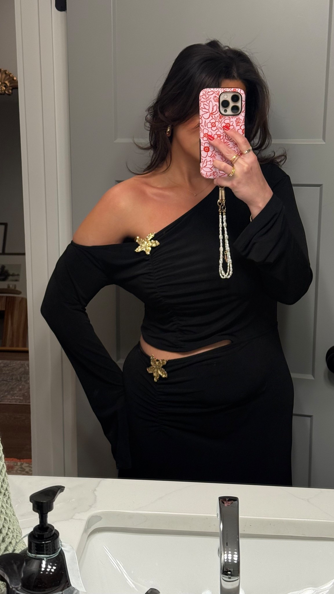 Such a cute dress!! @Anthropologie Was nervous about the cutout on my belly area but it was perfect, super roomy so I would size down! In a L but would love a M! New at revolve!! The perfect length with some heel wiggle room!! Super comfy! 

#LTKgrwm #LTKootd #LTKValentine