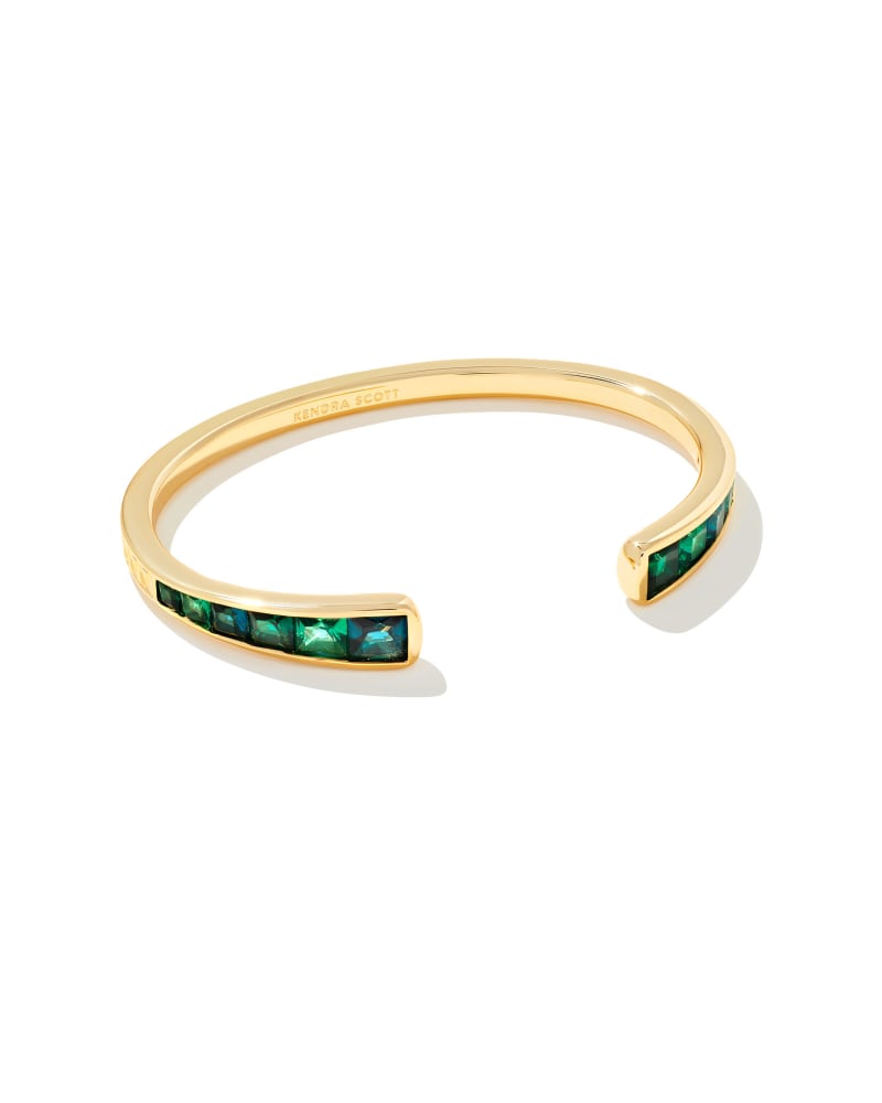 Parker Gold Cuff Bracelet in Emerald Mix | Kendra Scott