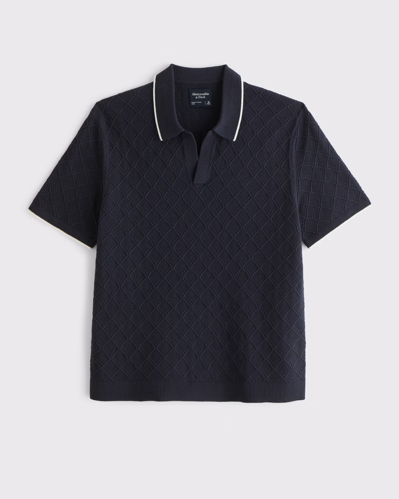 Preppy Tipped Johnny Collar Sweater Polo | Abercrombie & Fitch (US)