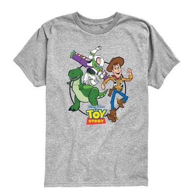 Boys' Toy Story Toy Group Short Sleeve Graphic T-Shirt - Athletic Heather - Small | Target