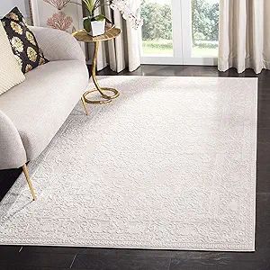 SAFAVIEH Reflection Collection Area Rug - 8' x 10', Creme & Ivory, Vintage Distressed Design, Non... | Amazon (US)