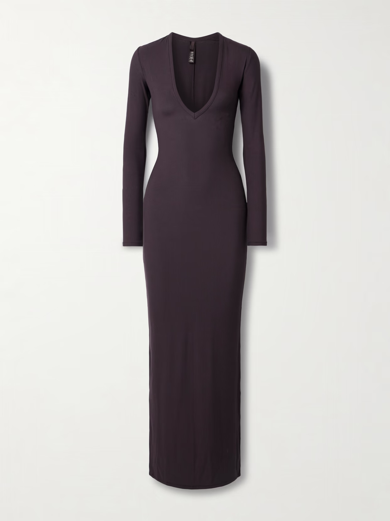 Skims - Soft Lounge Long Deep Plunge Dress - Phoenix | NET-A-PORTER (US)