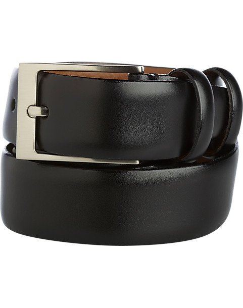 Men's Wearhouse Double-Loop Full-Grain Leather Dress Belt, Black | The Men's Wearhouse