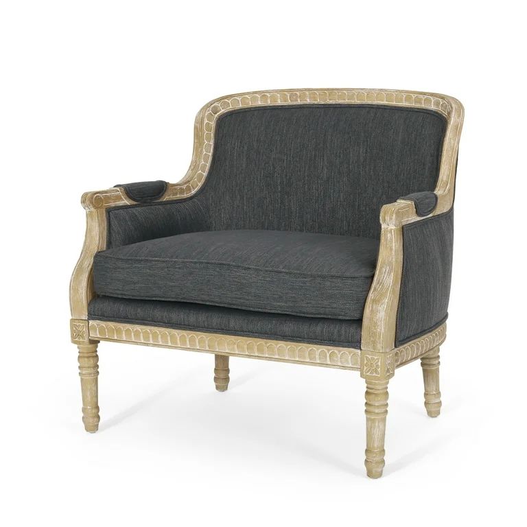 Noble House Elias Club Chair, Natural and Charcoal - Walmart.com | Walmart (US)