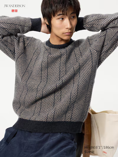 Lambswool Herringbone Sweater | UNIQLO (US)