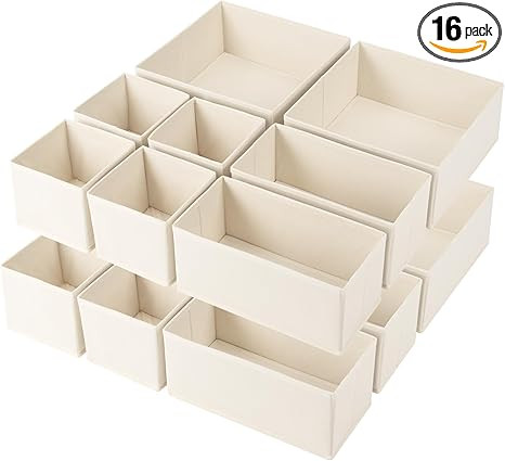 Criusia Drawer Organizer Clothes,16 Pack Underwear Drawer Organizers, Foldable Closet Organizers ... | Amazon (US)