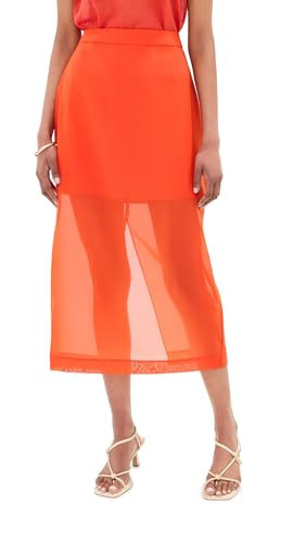 LE BOP Women's Olivia Organza Skirt, Clam Bake, 6 | Amazon (US)