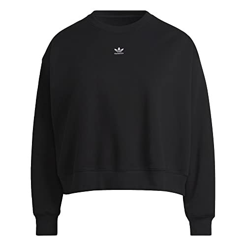 adidas Originals Women's Adicolor Essentials Crew Sweatshirt, Black, Medium | Amazon (US)