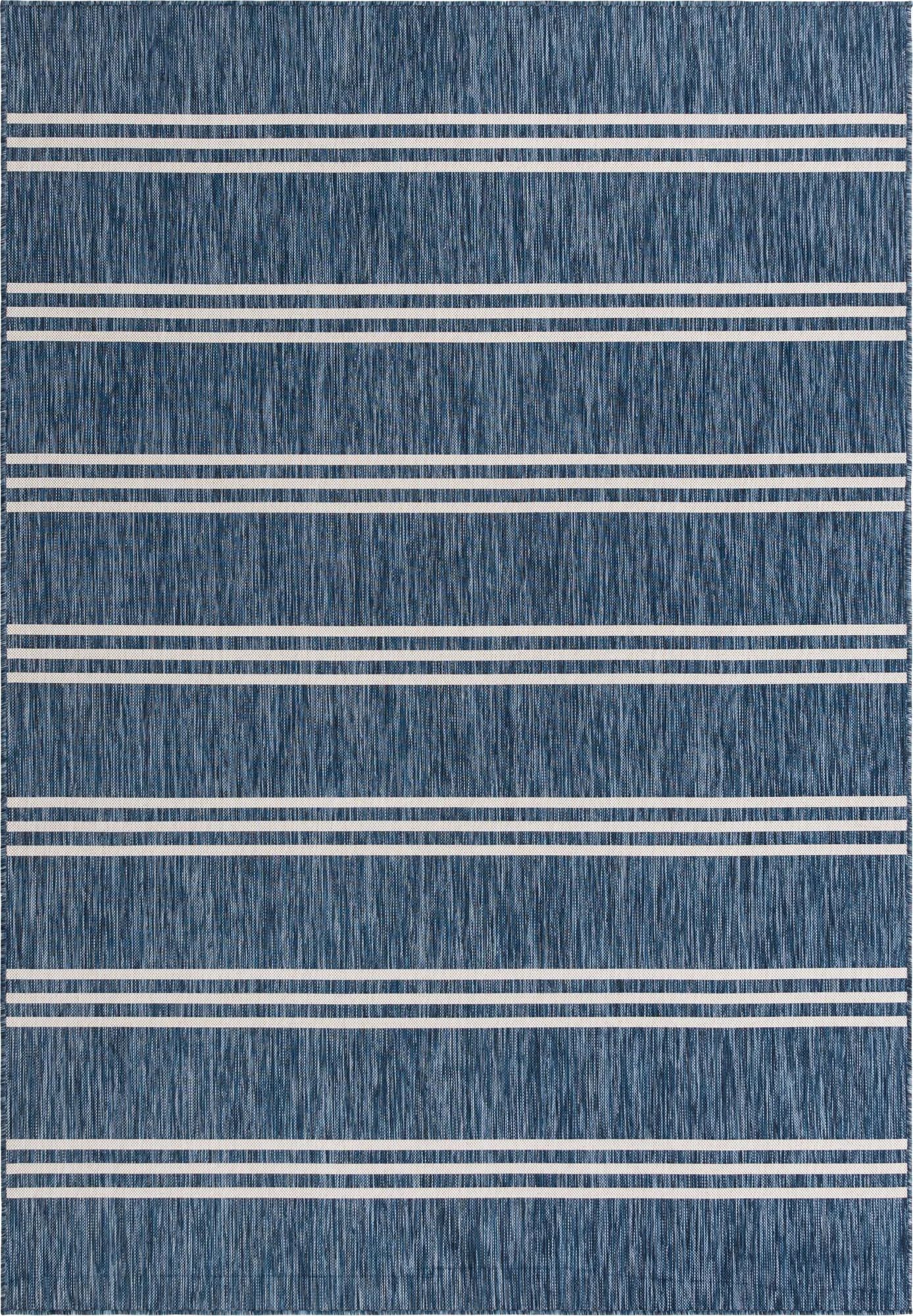Balani Striped Blue Indoor/Outdoor Area Rug | Wayfair Professional
