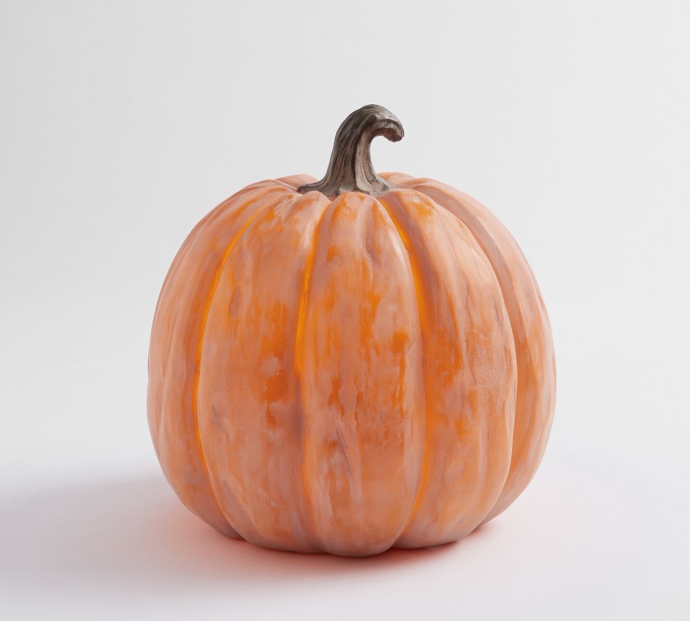 Lit Faux Pumpkin | Pottery Barn (US)
