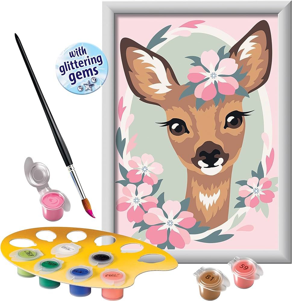 Ravensburger CreArt Delightful Deer Paint by Numbers Kit for Kids - Painting Arts and Crafts for ... | Amazon (US)