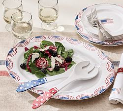 Cabana Americana Outdoor Melamine Oval Serving Platter | Pottery Barn (US)