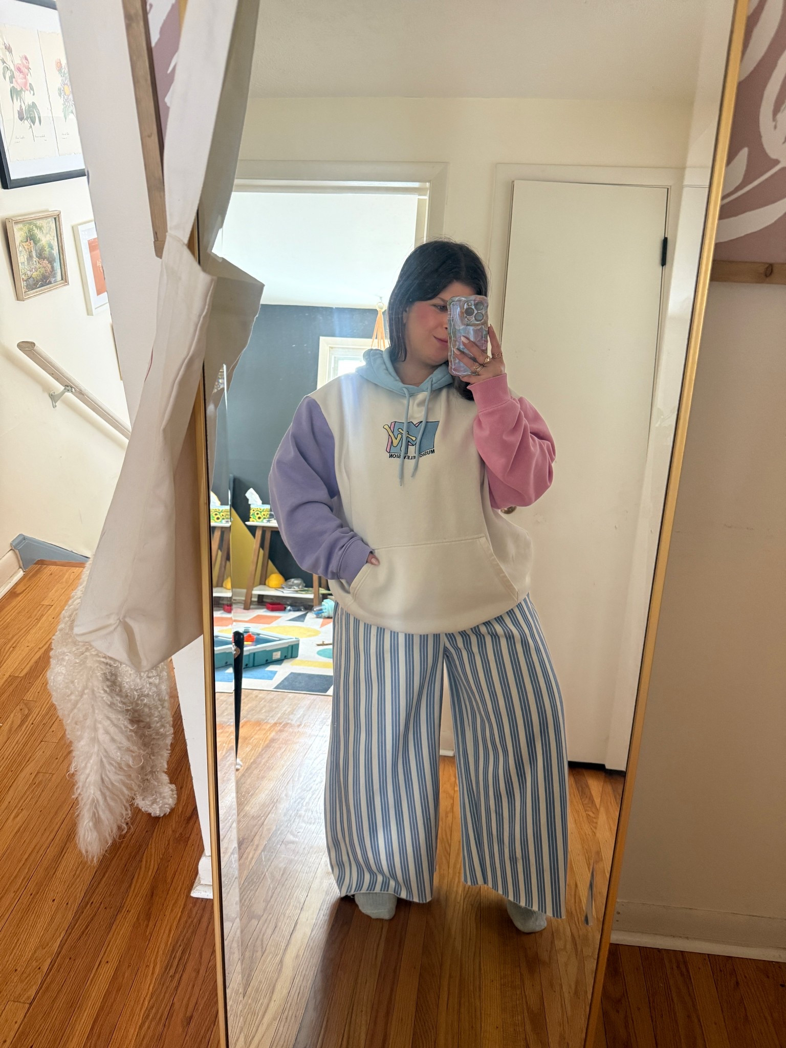 MTV hoodie & wide leg pants for a cute loungewear outfit 

#LTKootd #LTKPetite #LTKdayinmylife