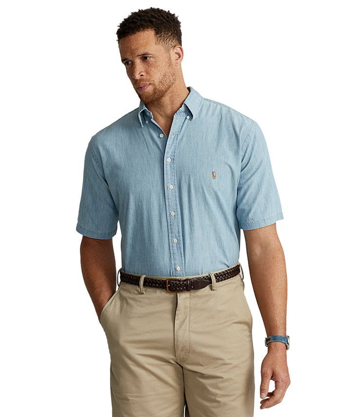 Polo Ralph Lauren Men's Big & Tall Cotton Shirt & Reviews - Casual Button-Down Shirts - Men - Mac... | Macys (US)