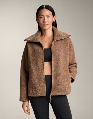OYSHO Boxy faux-shearling jacket in tan melange | ASOS | ASOS (Global)