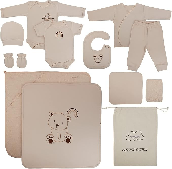 MyWeLove Baby Layette Set - Organic Cotton Baby Boy Clothes & Baby Girl Clothes | Amazon (US)