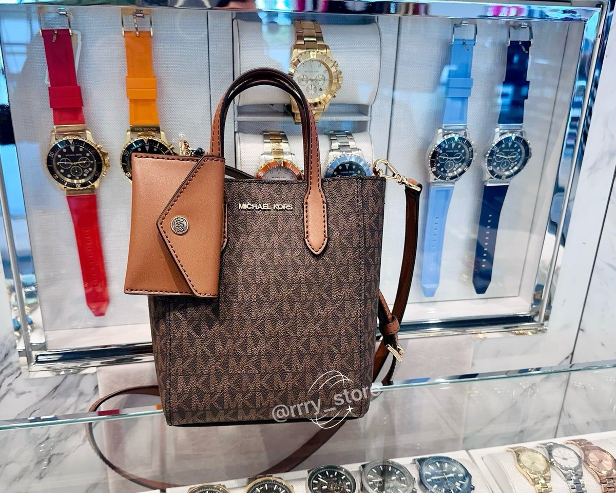 Michael Kors Vincent XS Leather MK Logo Shoulder Crossbody with Card Case | eBay US