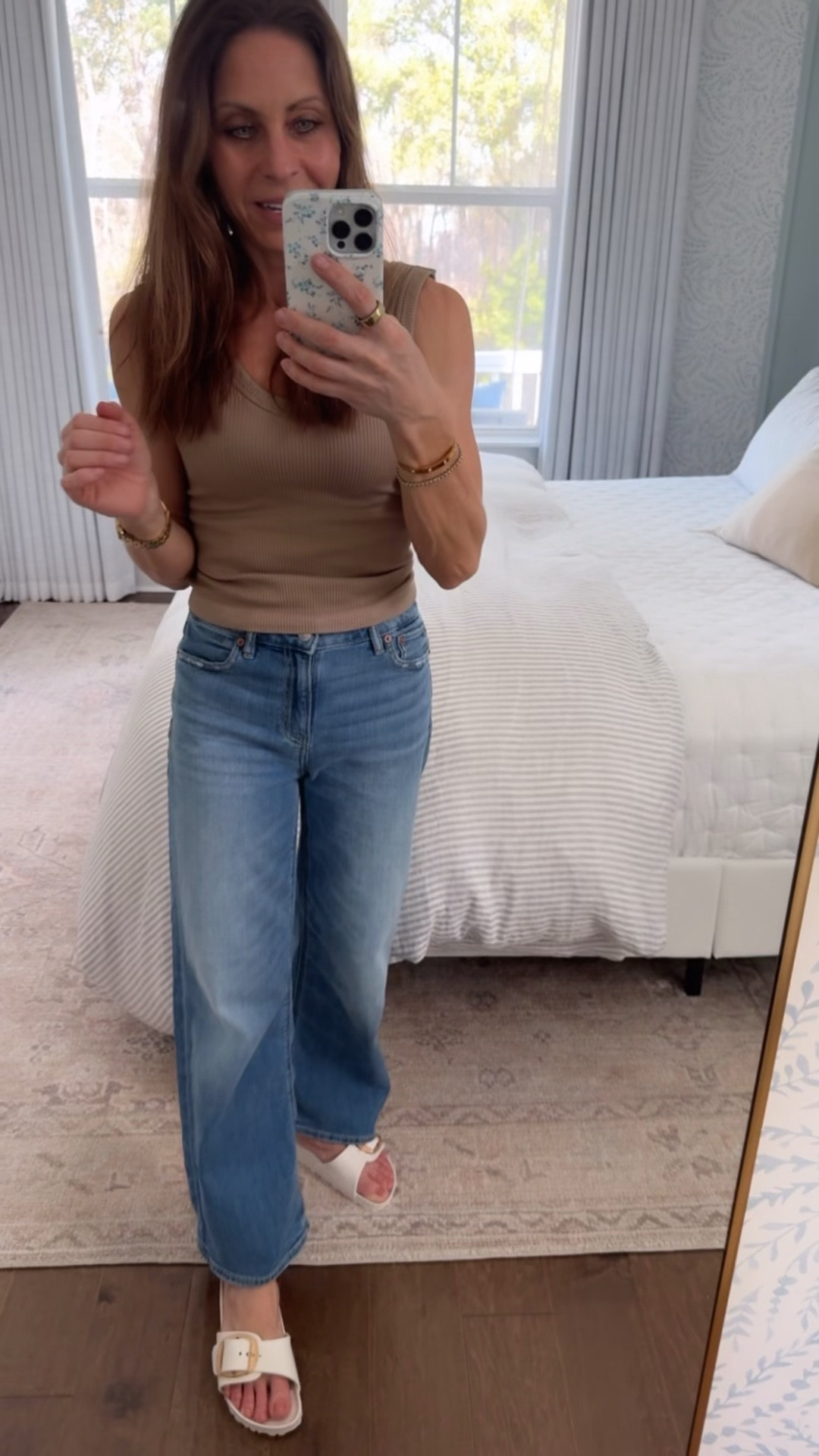 Ready for beach, pool, boat, etc all the outdoor activities with my new waterproof Birks!

These denim are one of my favorites - the material is nice and lightweight with some stretch. I’m 5’ 2” in a size 000 short

#LTKOver40 #LTKootd #LTKPetite