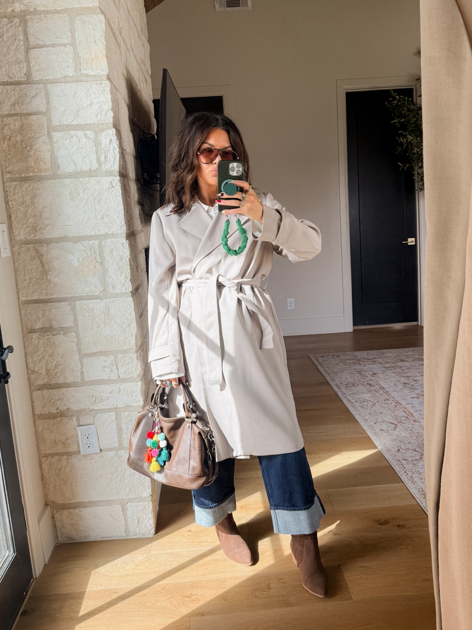 Chilly spring day fit. 
Jacket: XL
tops: XL
jeans size 10
Amazon boots are Devine! Fit true to size!


#LTKWorkwear #LTKootd #LTKMidsize