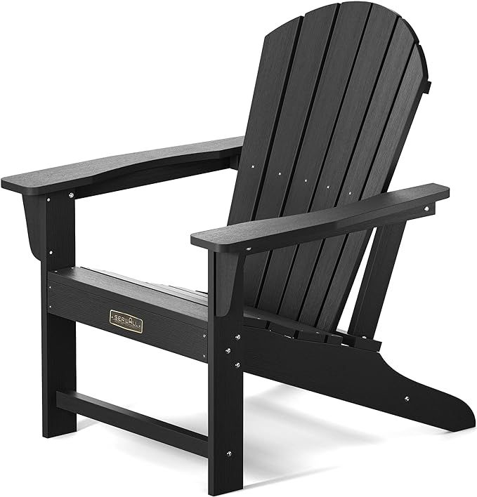 SERWALL Adirondack Chair | Adult-Size, Weather Resistant for Patio Deck Garden, Backyard & Lawn F... | Amazon (US)