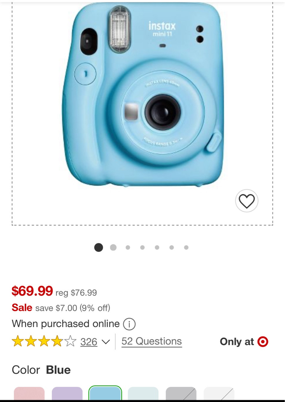 The perfect Valentine’s Day gift! For  kids. For her. Target sale. Multiple colors. Instax Camera. Film. 

#LTKkids #LTKGiftGuide #LTKfamily