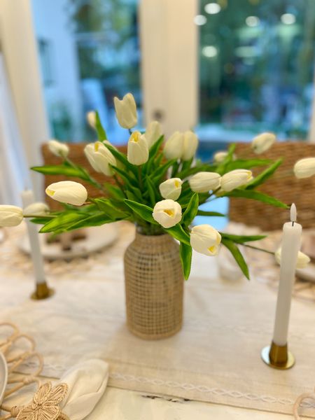 These faux tulips are beautiful! Love that the stems are bendable so you can position them to look super life like.  Using 1 pack of 28 stems

#LTKhome #LTKSeasonal