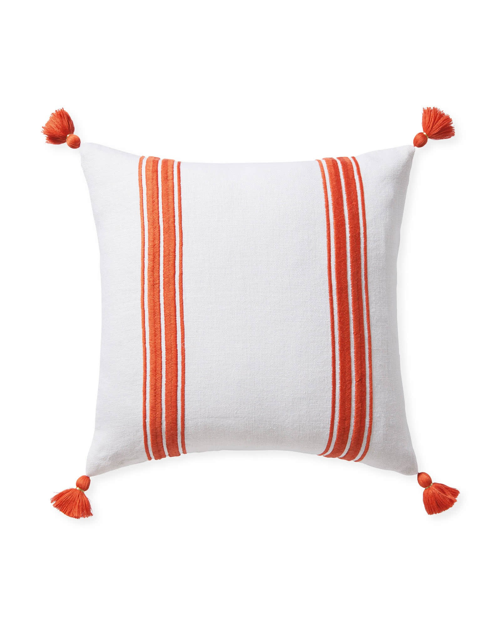 Addie Stripe Tassel Pillow Cover | Serena and Lily