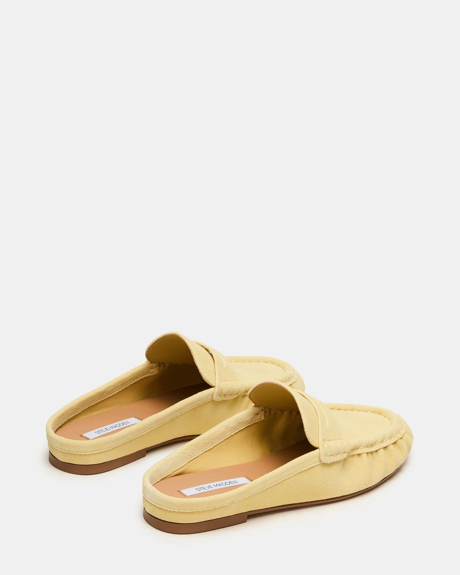 RAFE Butter Yellow Suede Slip-On Mule Women's Flat | Steve Madden (US)