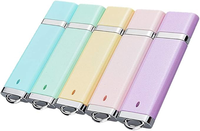 KOOTION 5 X 2GB Enamel USB 2.0 Flash Drive Thumb Drives Memory Stick - 5 Colors (Blue, Green, Pin... | Amazon (US)