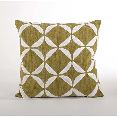 Ayla Crewel Work Down Filled Throw Pillow, 18-inch Square (Chartreuse Case Only) | Walmart (US)