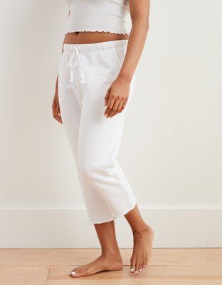 Aerie Sandy Fleece Cropped Sweatpant | American Eagle Outfitters (US & CA)