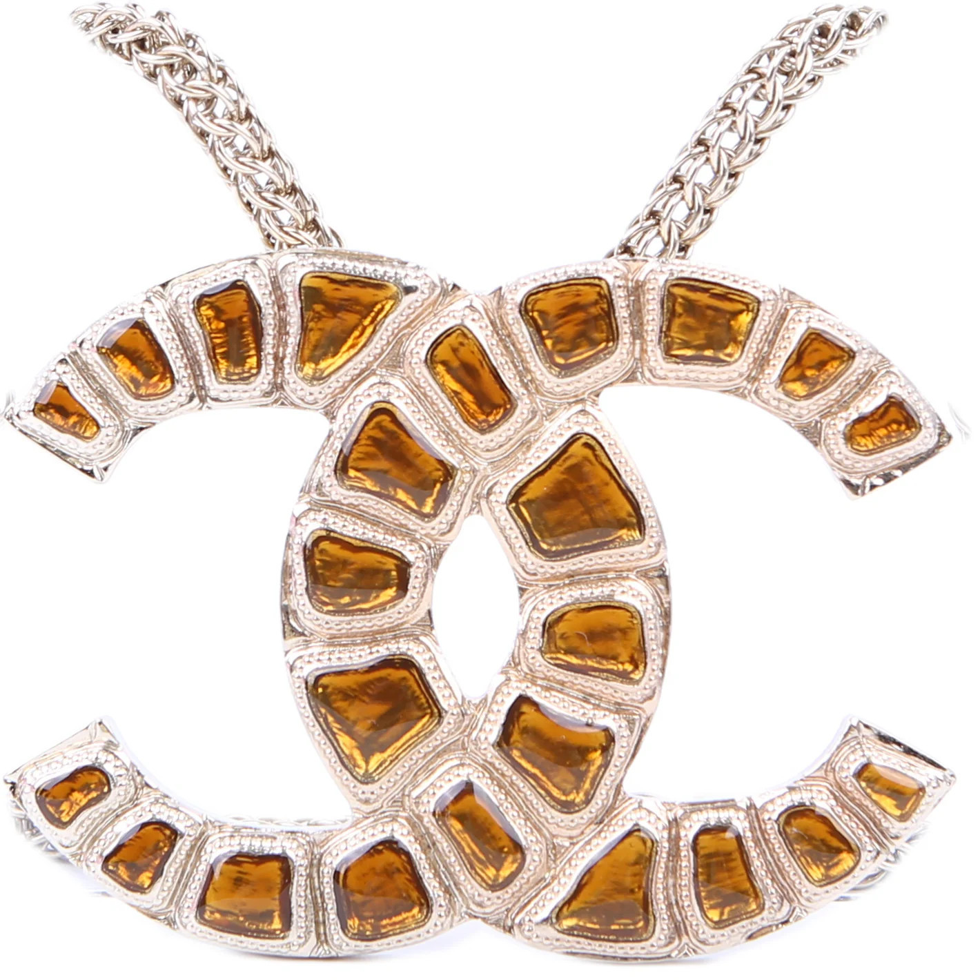 CC Resin Vintage Choker Necklace | Keeks Designer Handbags