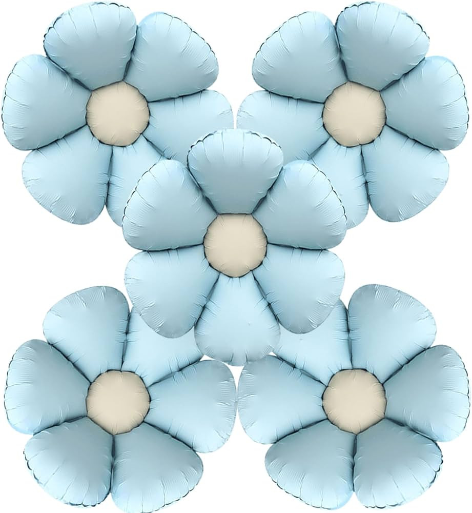 PLAP Flowers Birthday Party Balloons Daisies Happy Birthday Party Decorations (Blue) | Amazon (US)