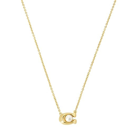 Coach Women's Pearl Signature Pendant Necklace | Amazon (US)